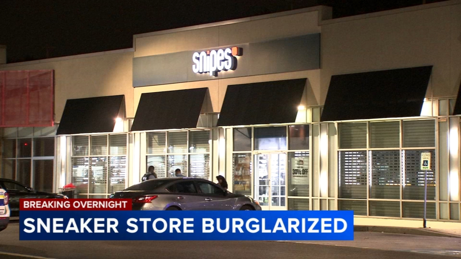 Snipes sneaker store burglariezed in Philadelphia's East Falls section