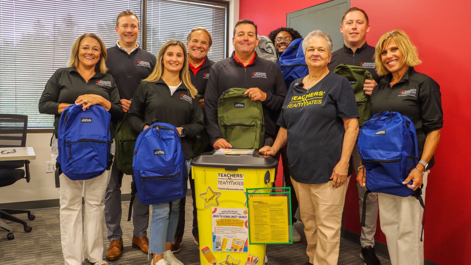 'Teachers' Teammates' build care packages with business partners