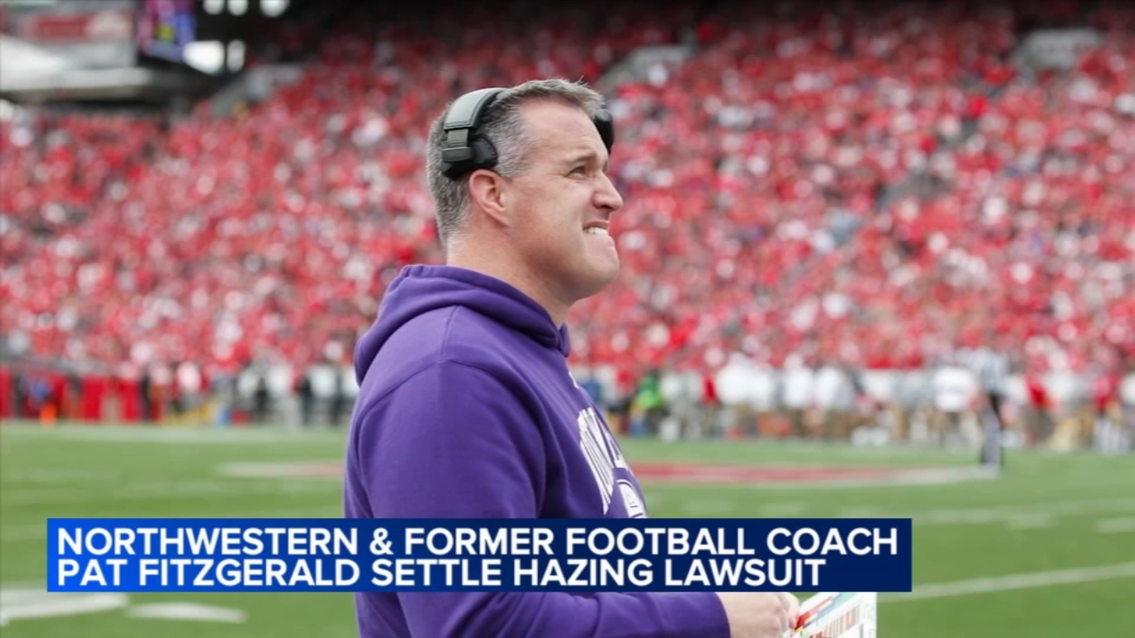 Northwestern University, former head football coach Pat Fitzgerald reach settlement in hazing scandal lawsuit