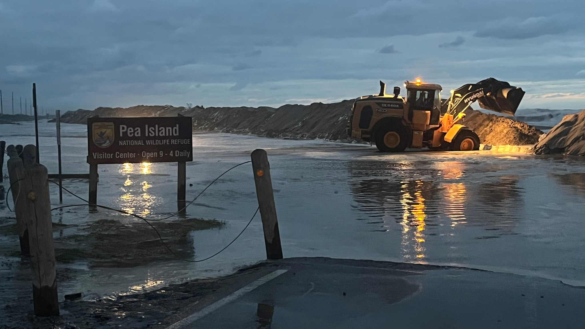 NC12 on Outer Banks (NCDOT Photo: Friday morning, Aug. 22, 2025)