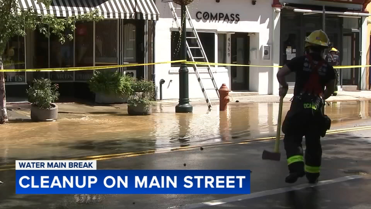 Water main break floods Manayunk businesses, closes Main Street