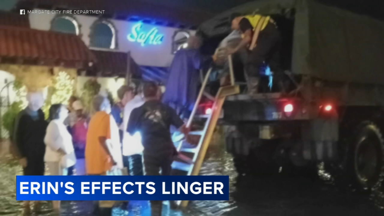 Dozens rescued during flooding in Margate caused by Hurricane Erin