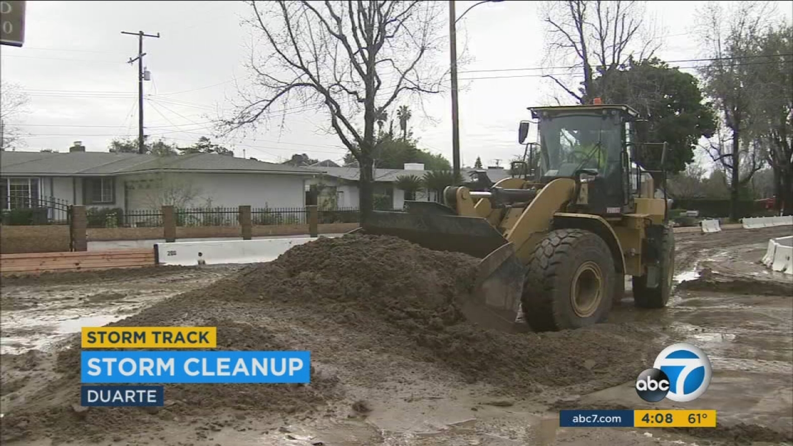 Mandatory evacuations lifted in Duarte; mud and debris cover streets