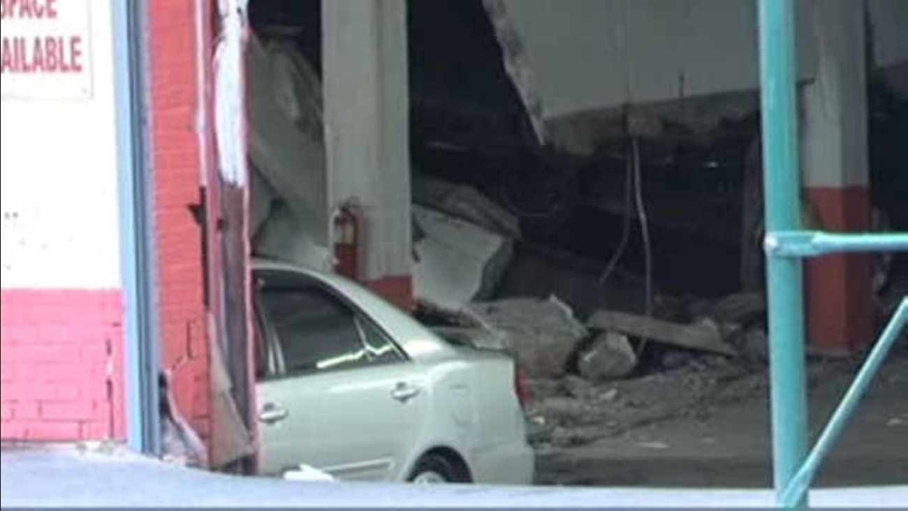 Cars crushed after parking garage collapses in the Bronx - ABC7 New York