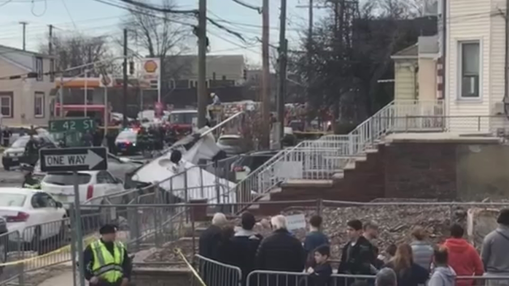 Bayonne crash scene