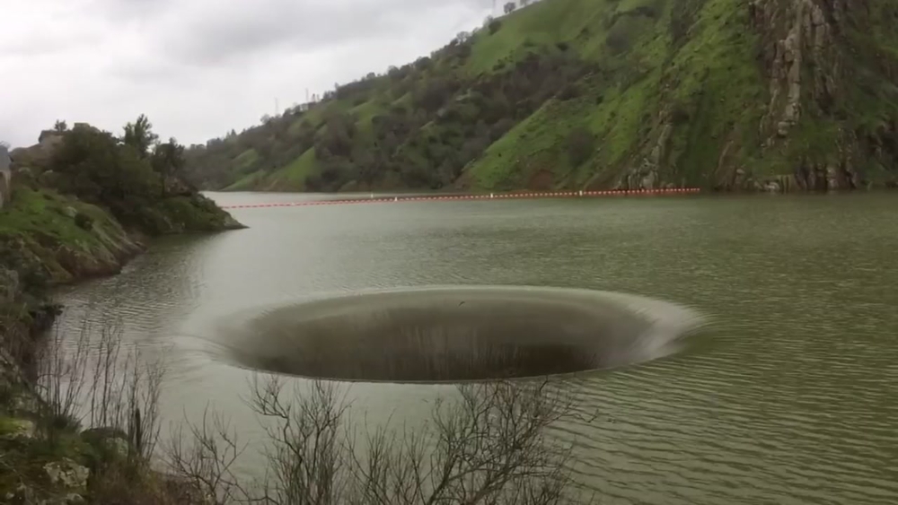 Water flows into iconic Lake Berryessa Glory Hole