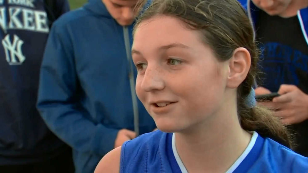 Girl in New Jersey plays first game on boys basketball team