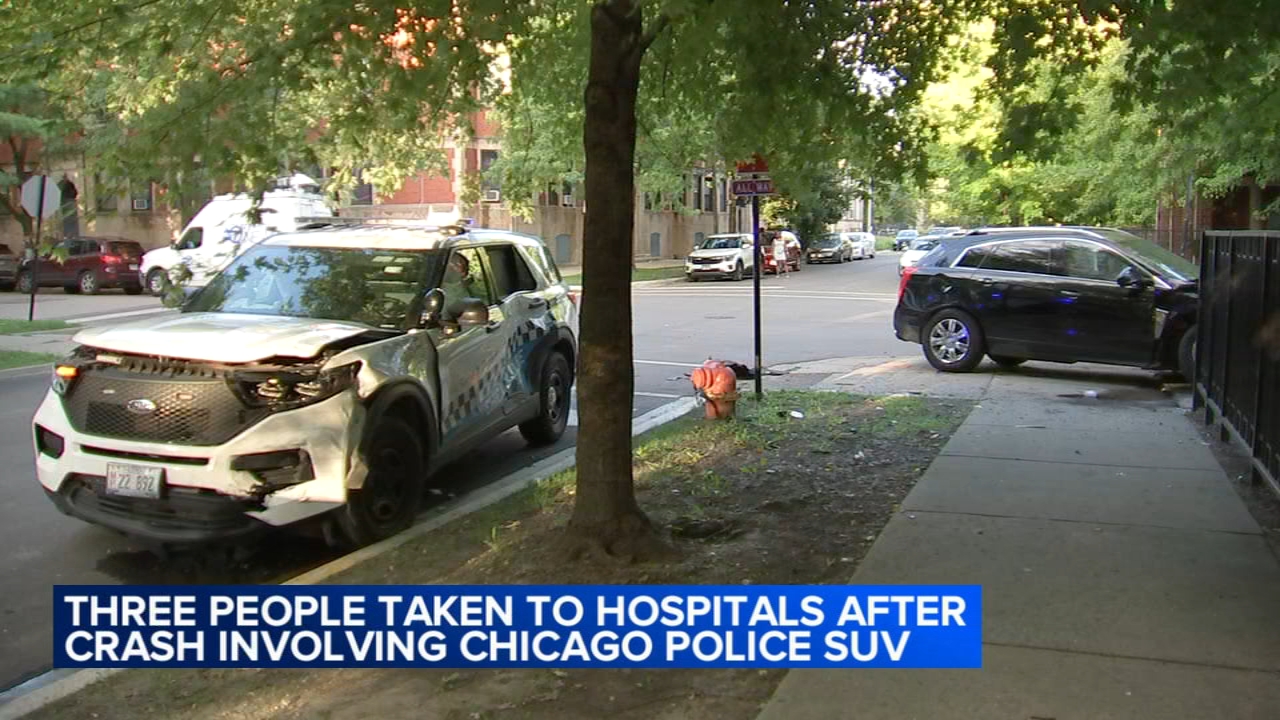 CPD squad car involved in crash on South Side, 3 hurt: Officials
