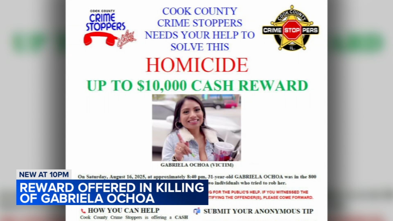 $10K reward offered after woman shot, killed in SW Side armed robbery