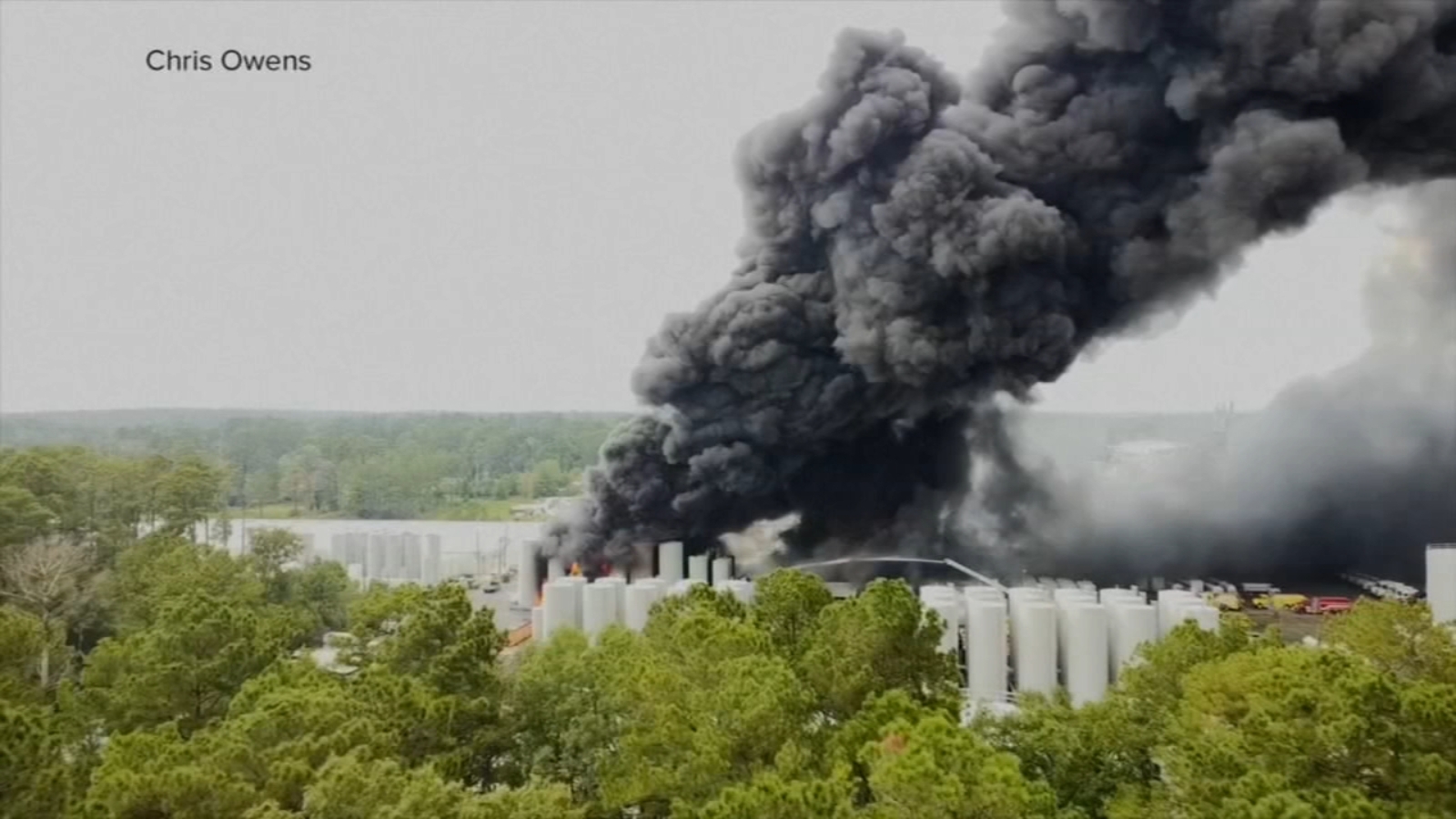 Massive fire at Louisiana automotive supply facility forces evacuations