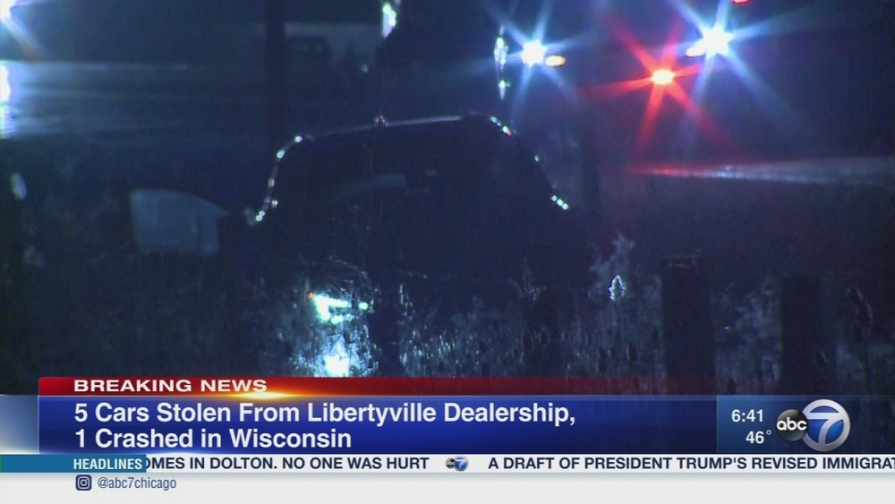 5 cars stolen from LIbertyville dealership