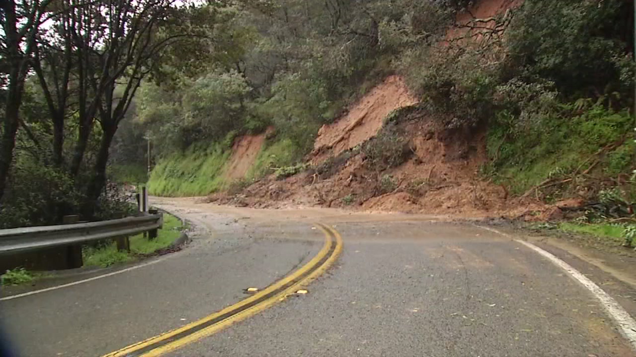Mudslides force several roads to close in Marin County