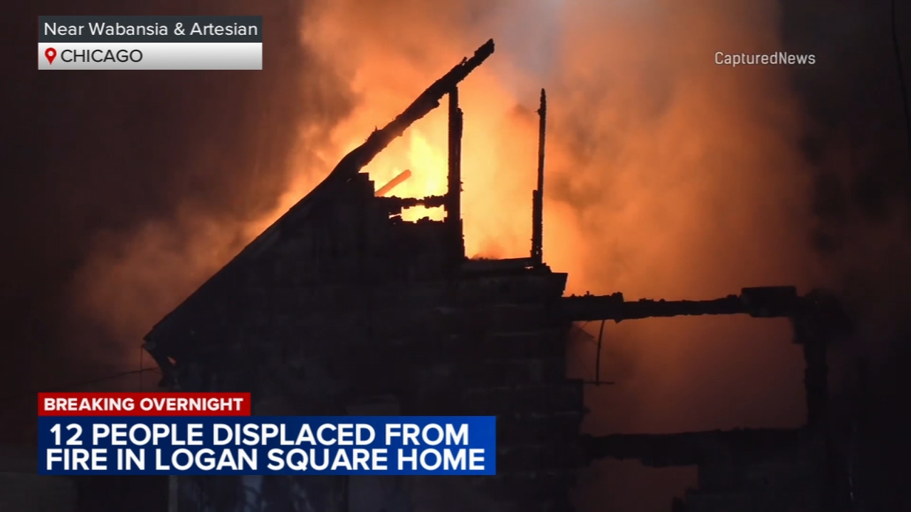 
12 displaced after Logan Square house fire