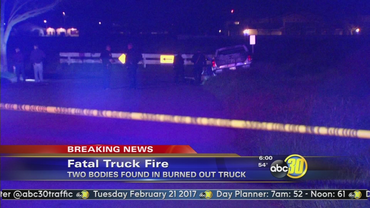2 bodies found inside burning vehicle in Fresno