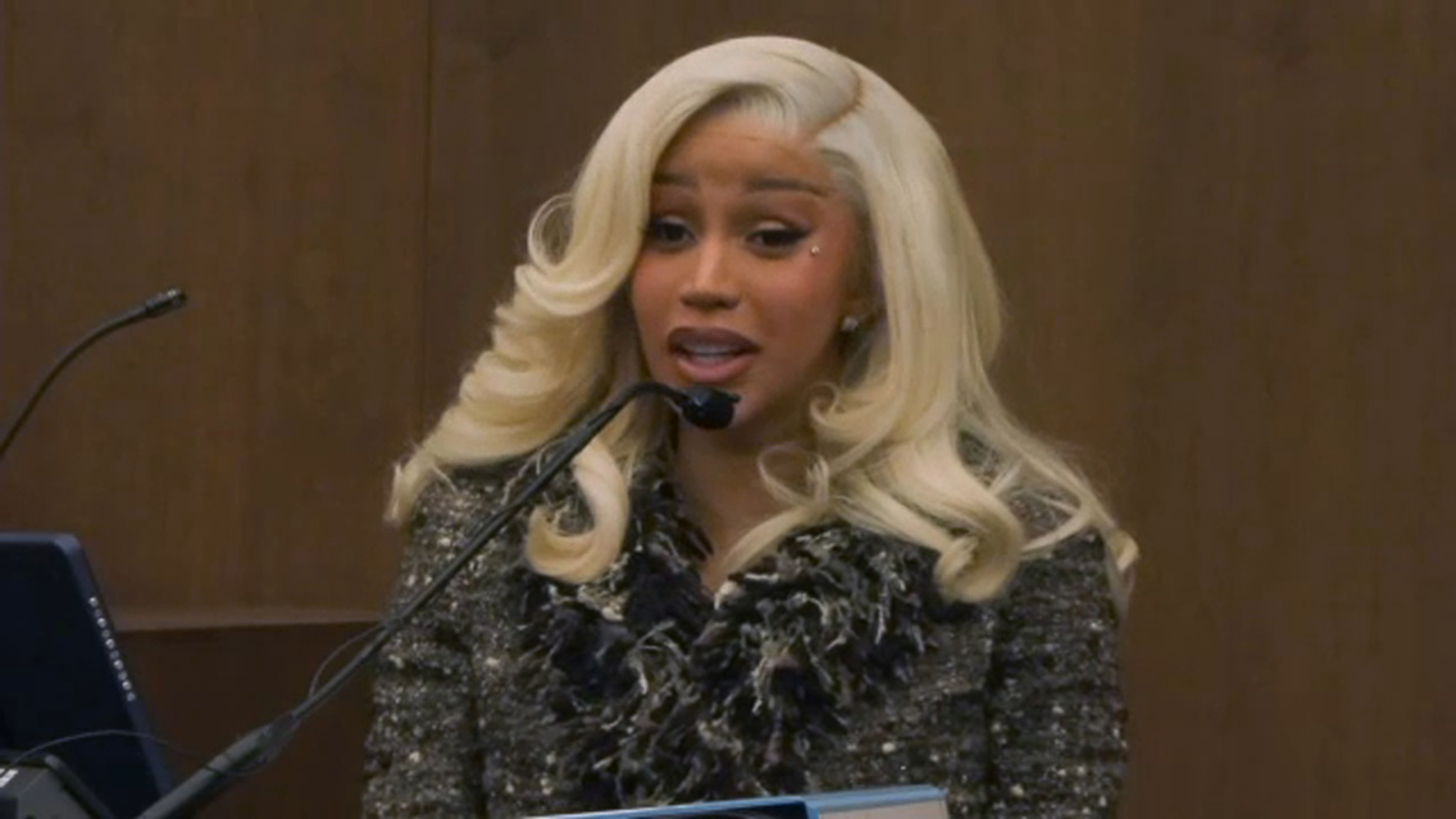Cardi B in court: Rapper Belcalis Almanzar takes the stand in assault  lawsuit case involving security guard Emani Ellis - ABC7 Los Angeles