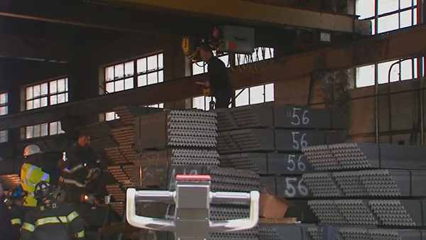 Worker pinned under a pile of steel rescued in New Jersey