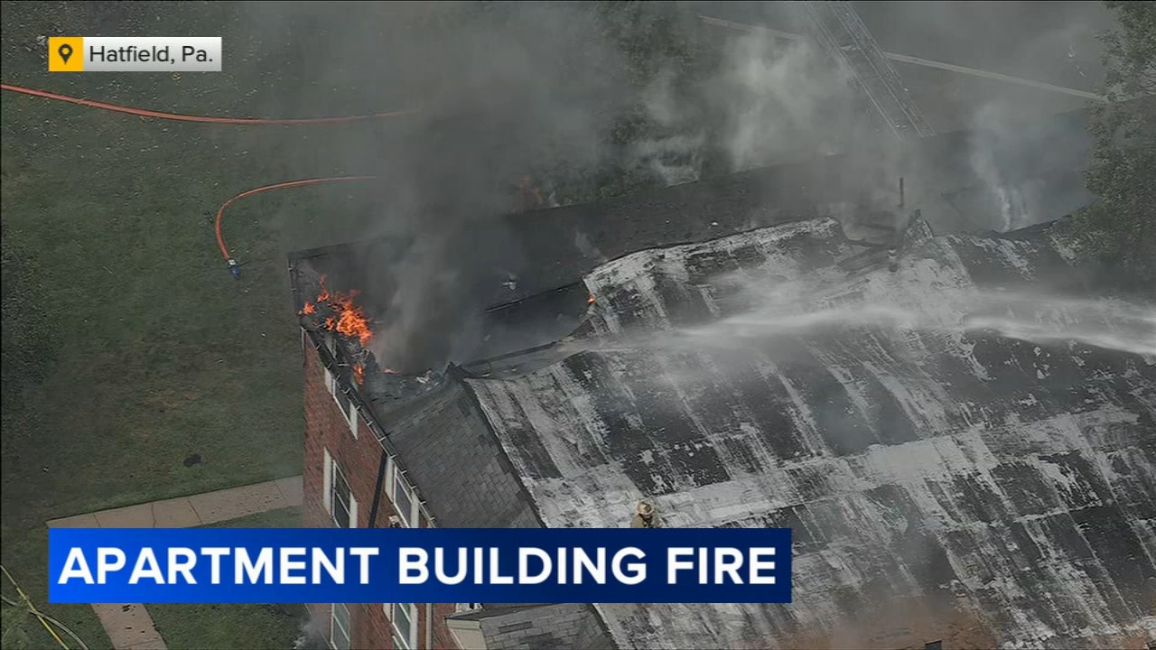 Families displaced after apartment building fire in Hatfield, Montgomery County