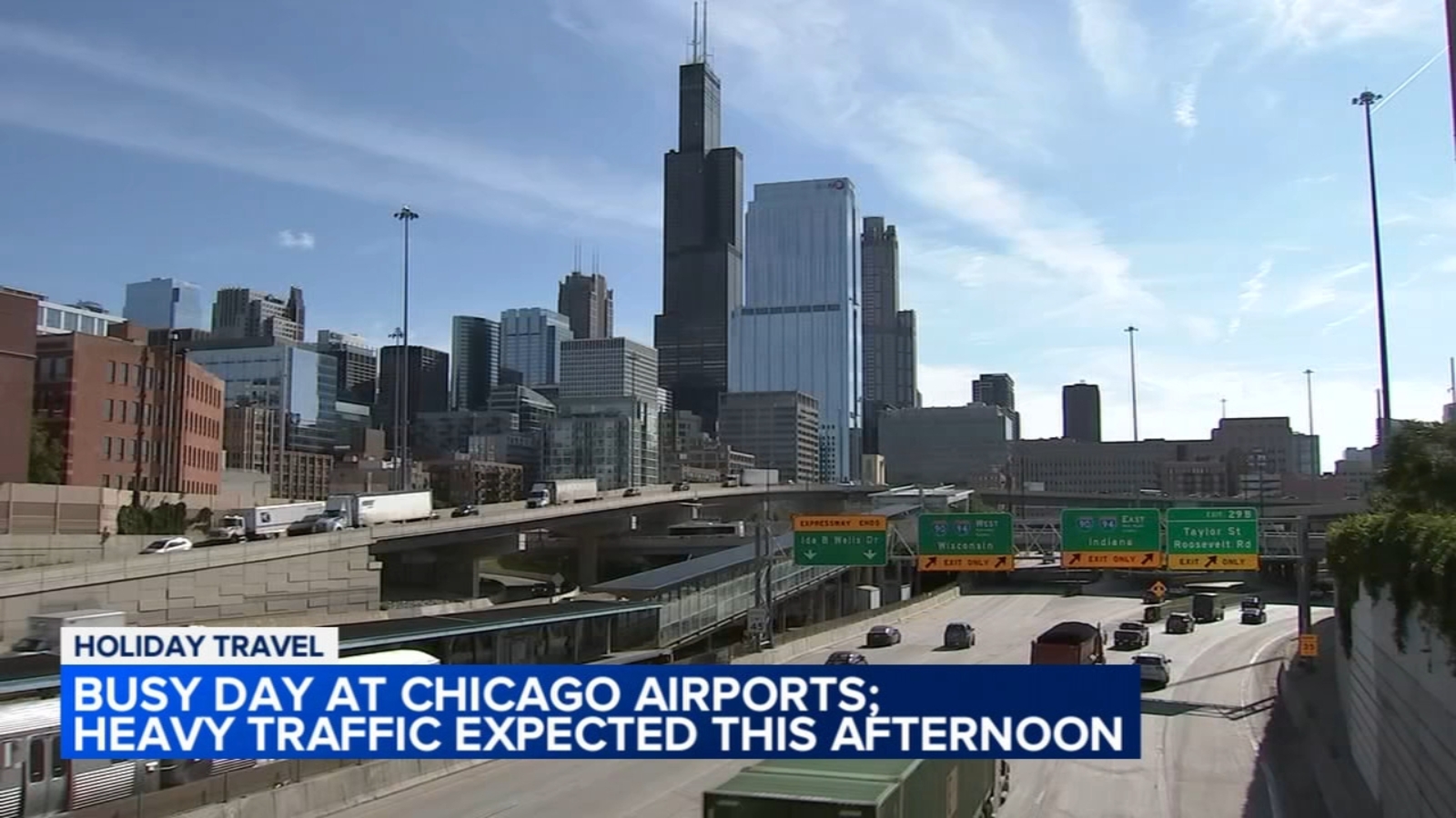 Labor Day weekend travelers hit the Chicago road, pack airports