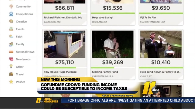 Crowdfunding Income Could Be Susceptible To Income Taxes Abc11 Raleigh Durham Crowdfunding Income Could Be Susceptible To Income Taxes Abc11 Raleigh Durham