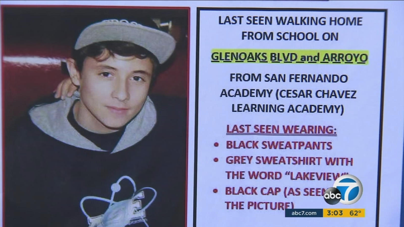 FBI joins in search for missing San Fernando teen; $50K reward offered ...