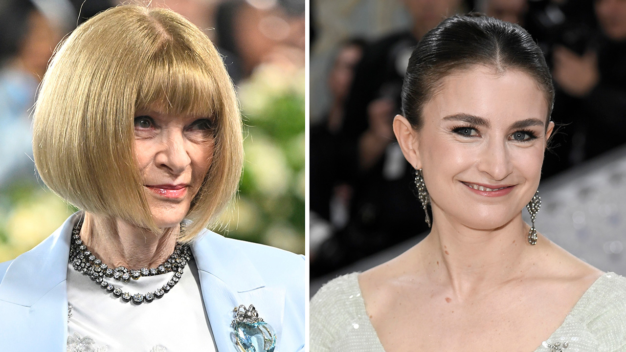 Anna Wintour in New York on May 5, 2025, left, and Chloe Malle appears at The Metropolitan Museum of Art's Costume Institute benefit gala in New York on May 1, 2023.