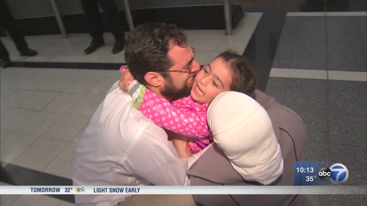 Syrian immigrants reunited with 4-year-old daughter in Chicago