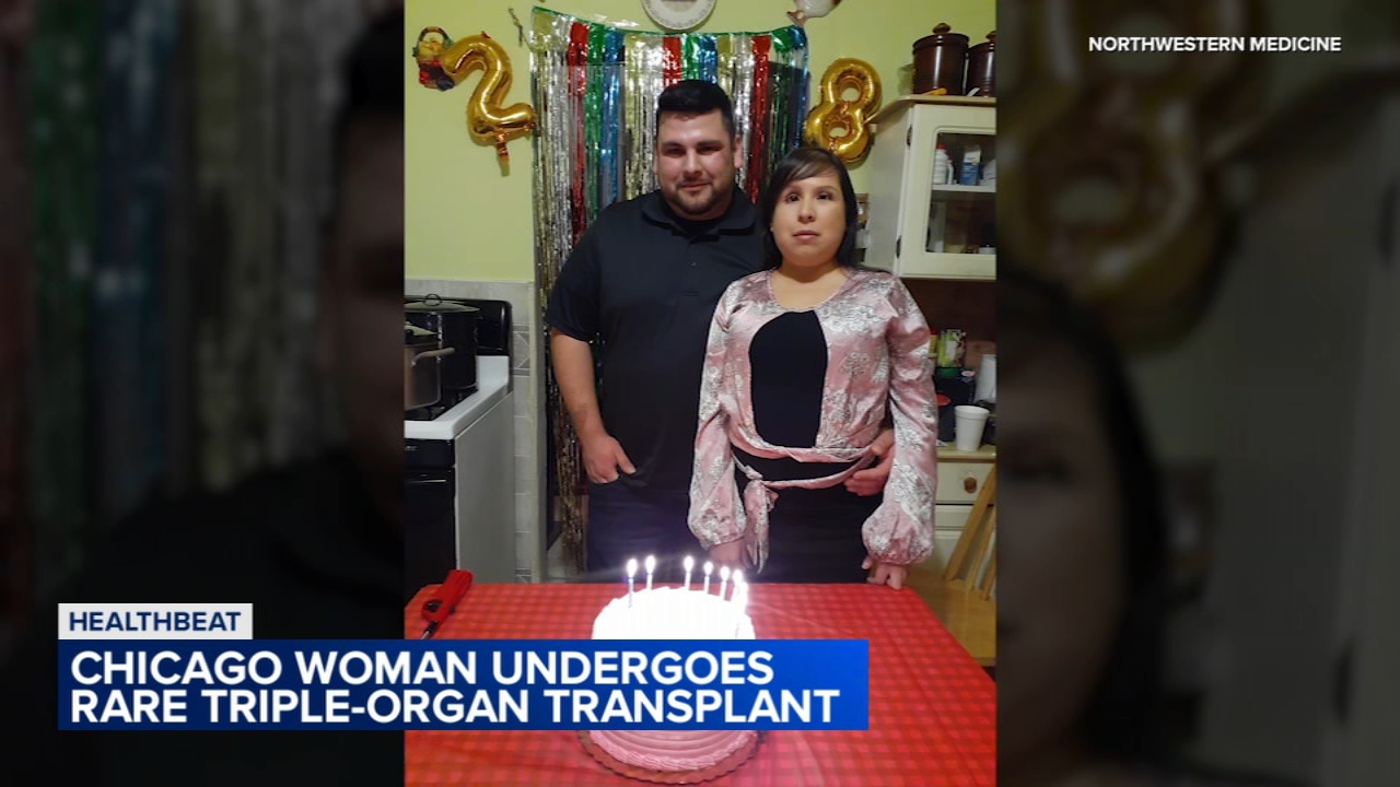 Chicago bride gets 2nd chance at life after rare triple organ transplant