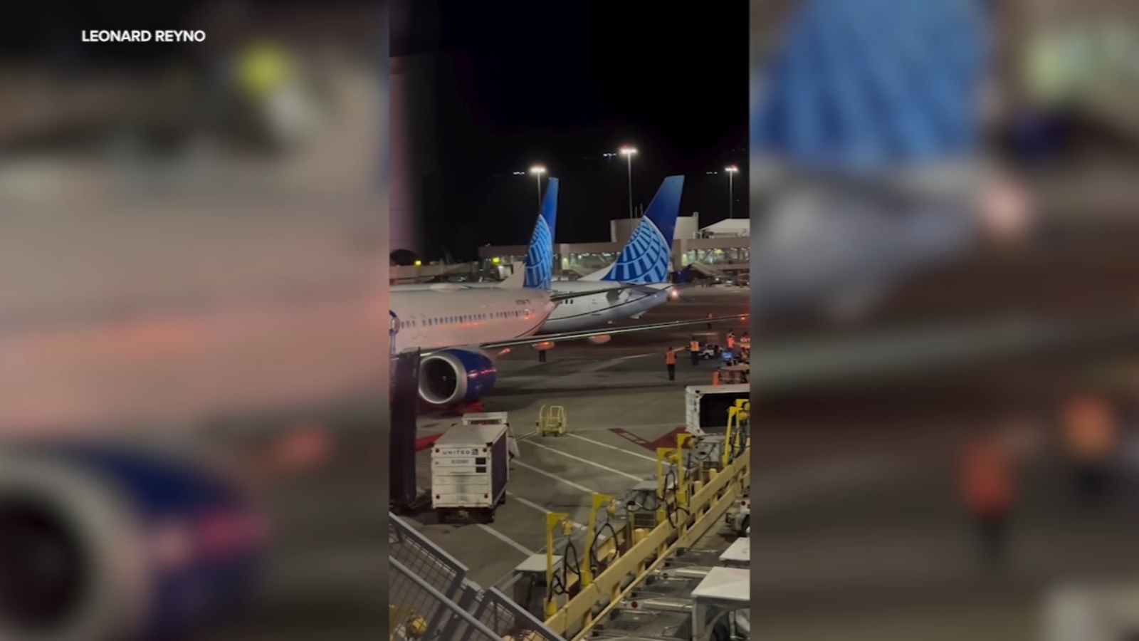 2 United Airlines planes touch tails at SFO, causing damage to wing