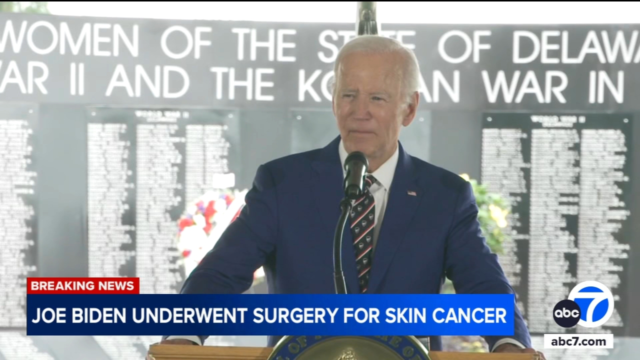 Joe Biden undergoes surgery to remove skin cancer on forehead - ABC7 Los  Angeles
