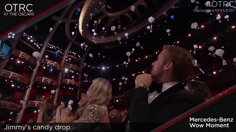 Jimmy Kimmel's candy drop at the Oscars