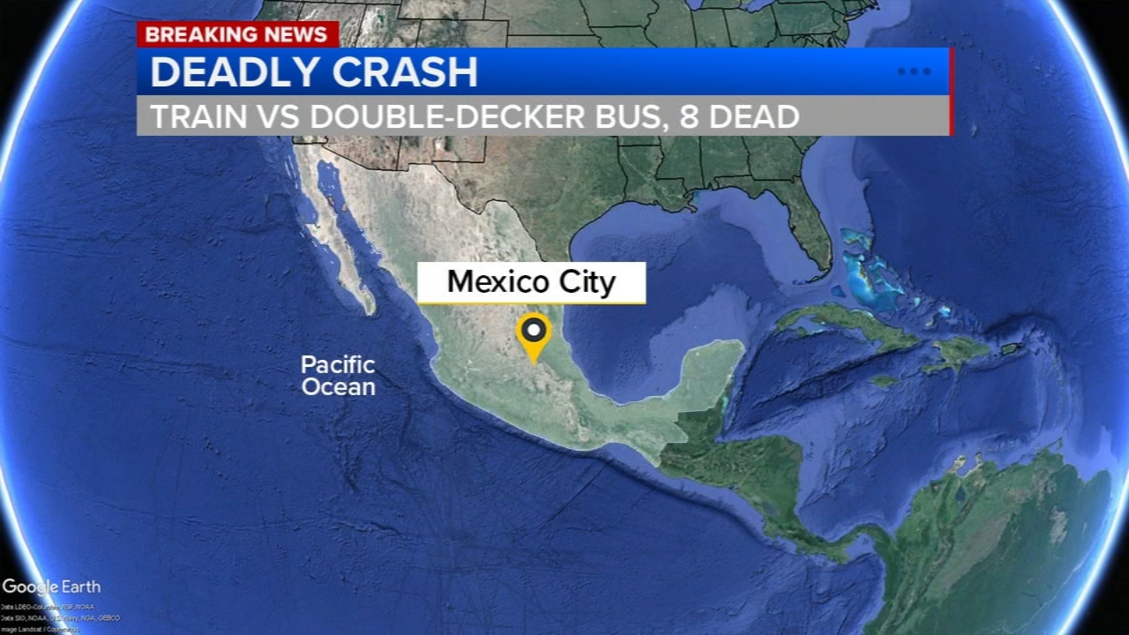 Train slams into double-deck bus outside Mexico City; at least 8 dead, 45 injured: officials