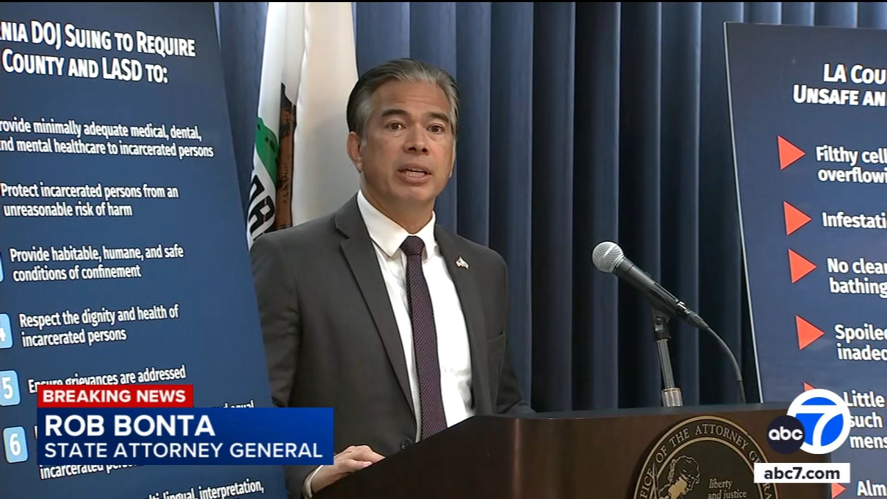 California AG sues over 'inhumane' conditions at LA County jails