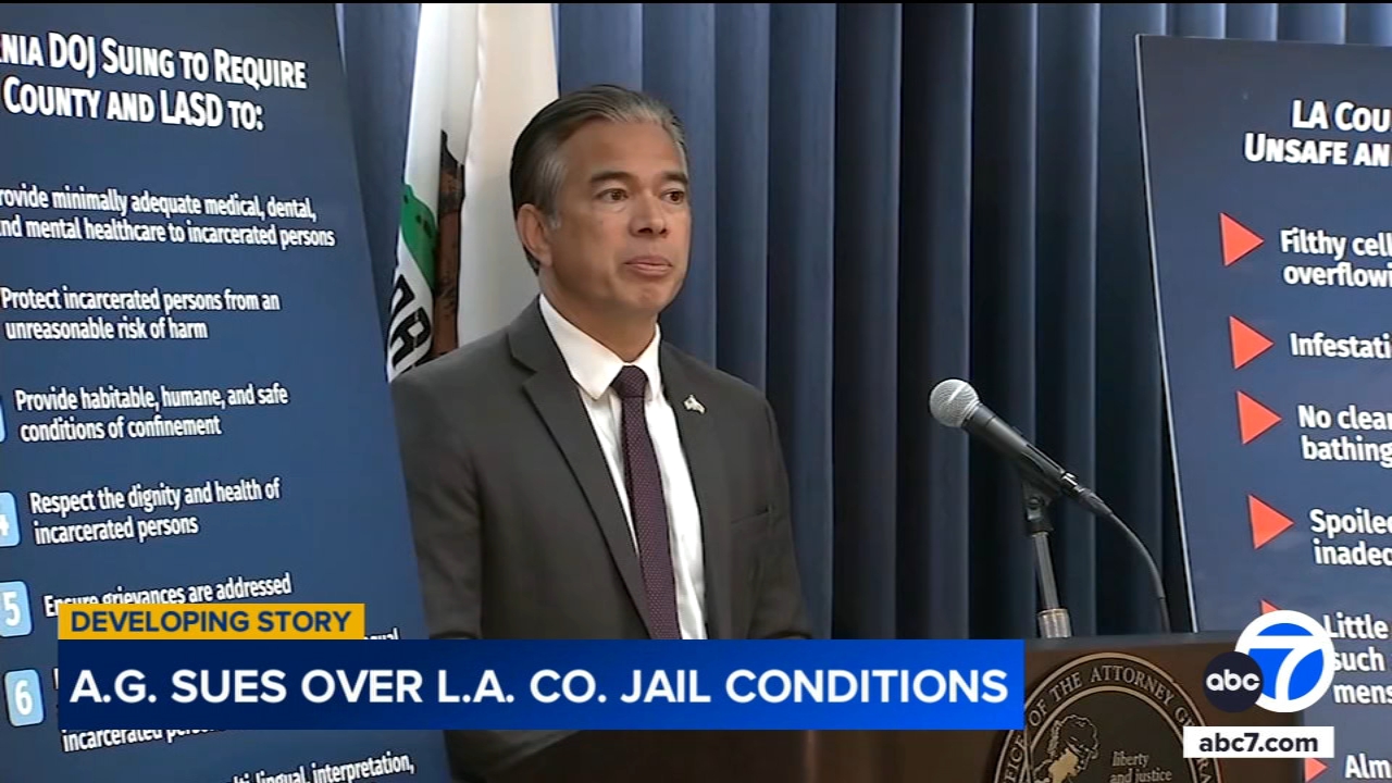 California AG sues over 'inhumane' conditions at LA County jails
