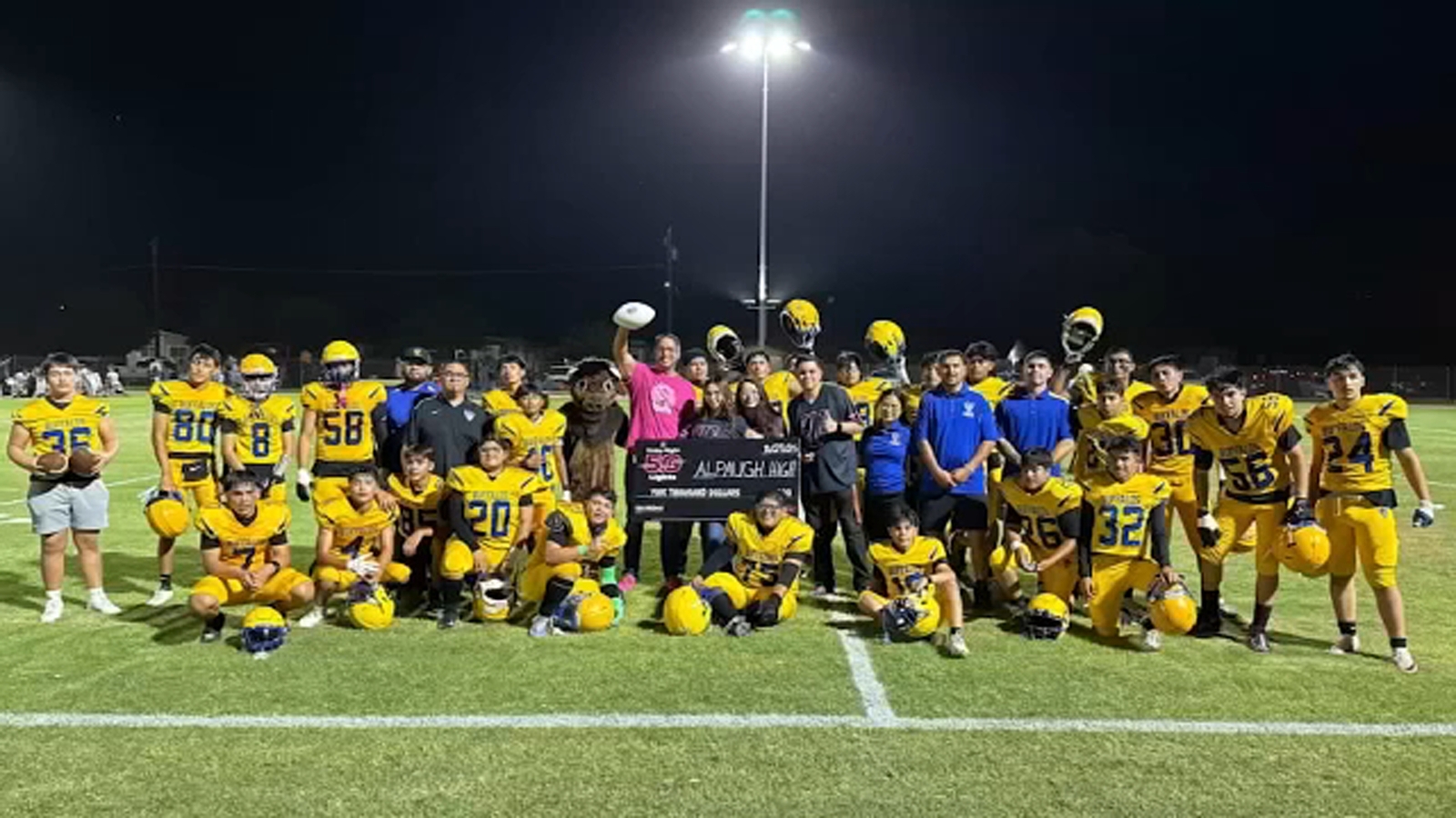 Alpaugh High wins $5,000 grant from T-Mobile Friday Night 5G Lights, aiming for $1 million prize