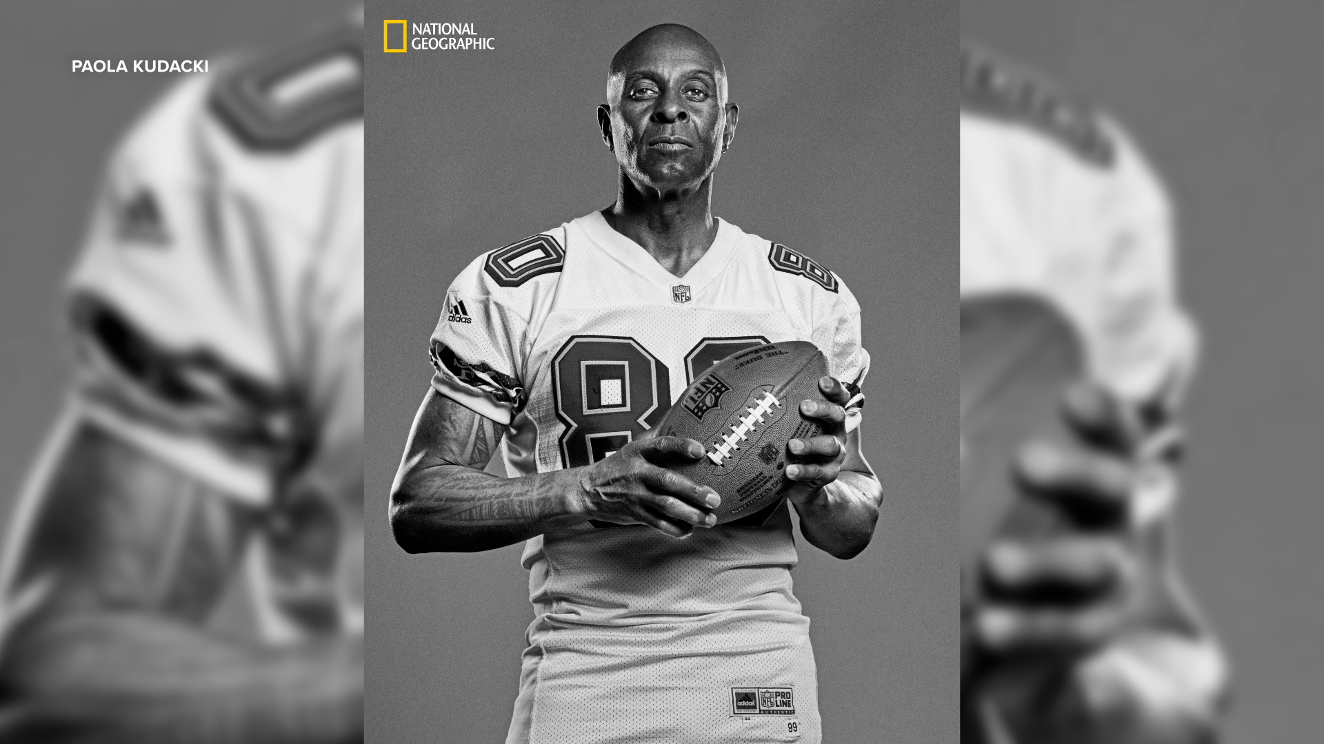 NFL legend Jerry Rice is pictured for National Geographic.