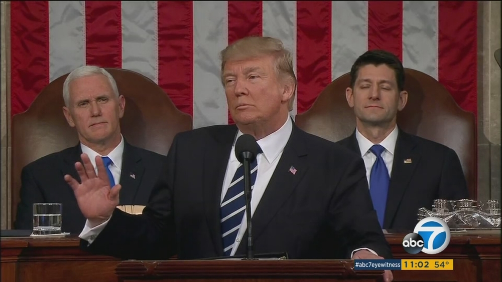 President Trump delivers first address to Congress