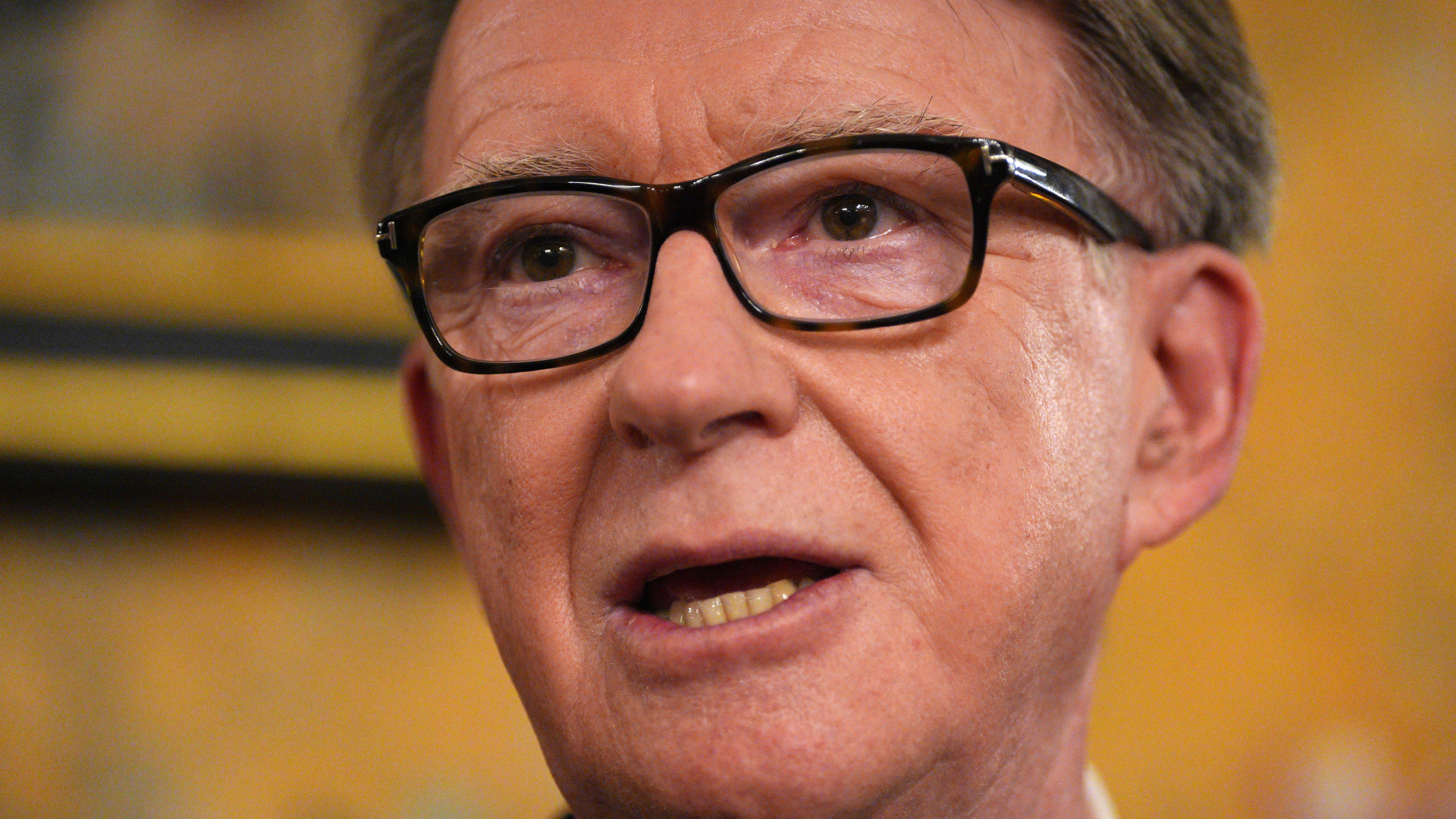Britain's Ambassador to the United States, Peter Mandelson, speaks during a reception at the ambassador's residence on Feb. 26, 2025 in Washington. 