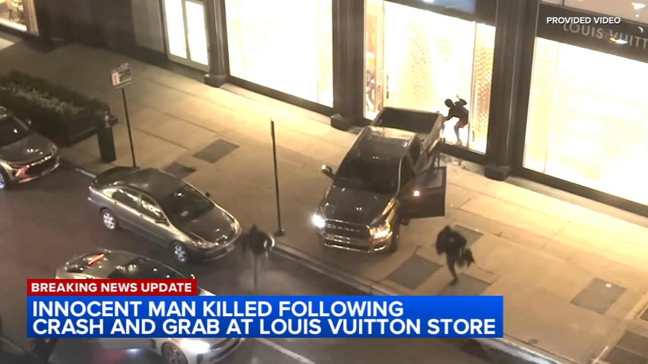 

Bystander killed in crash with Louis Vuitton burglary getaway vehicle