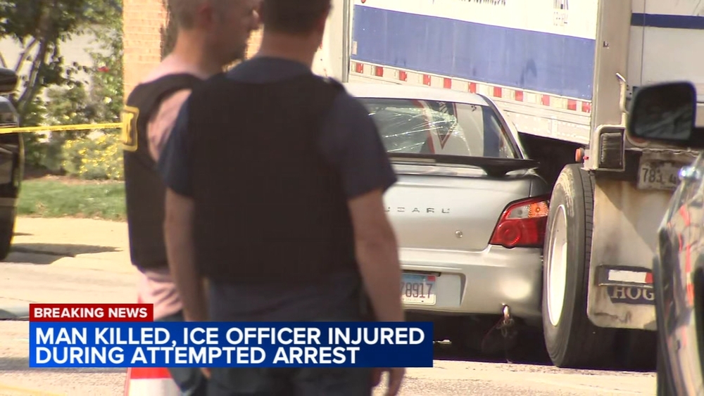 Man fatally shot after dragging officer with car in west suburb: ICE