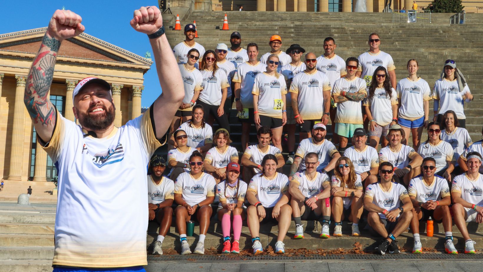 Runners climb steps for 24 hours to support cancer patients