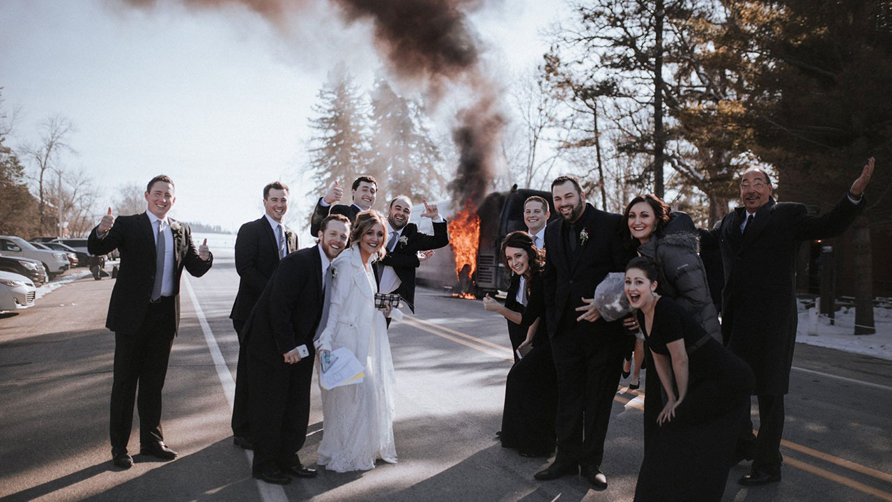 wedding dress burning party Trash The Dress Burning