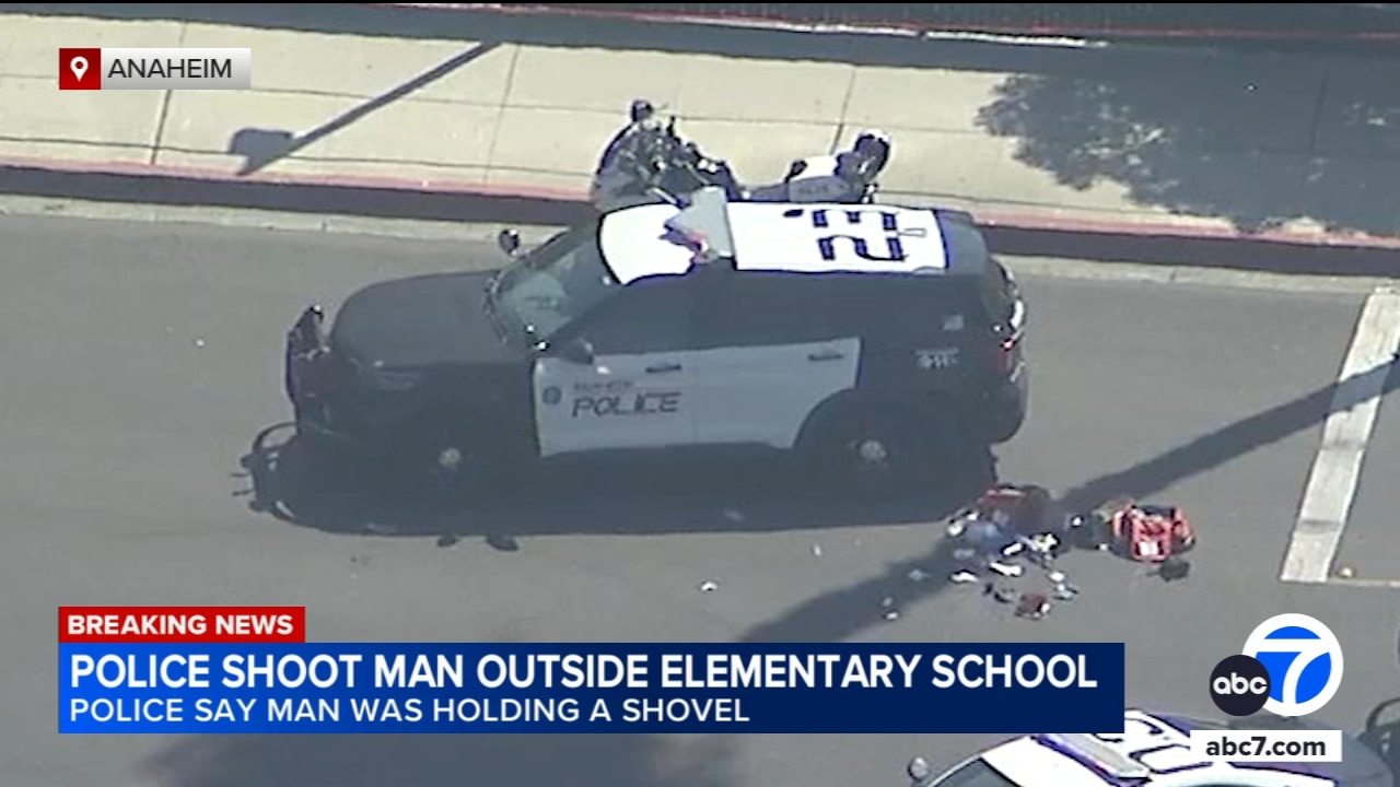Police shoot man outside Anaheim elementary school