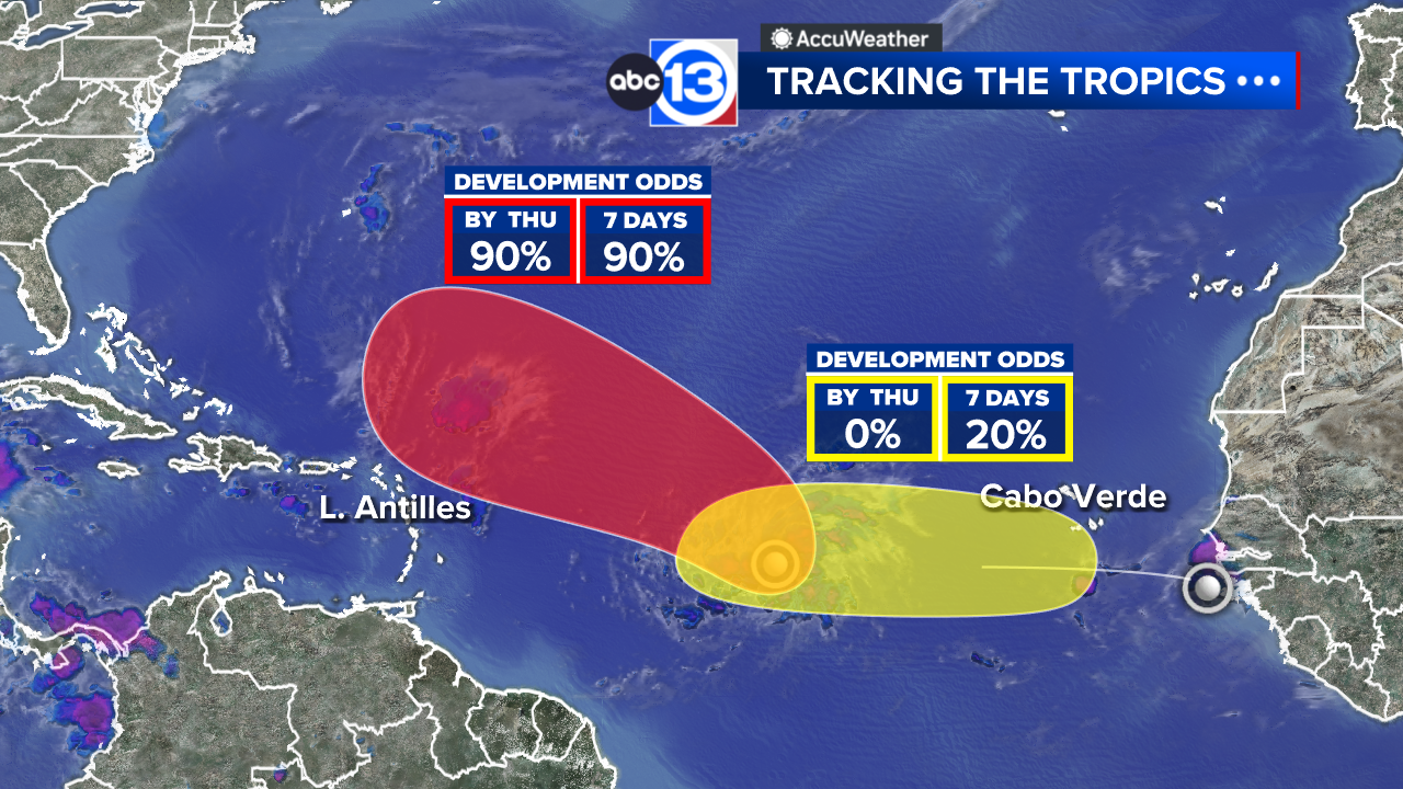 Tropical weather update 2025: Our next named storm is likely to form in the  Atlantic this week - ABC13 Houston Tropical weather update 2025: Our next named storm is likely to form in the  Atlantic this week - ABC13 Houston