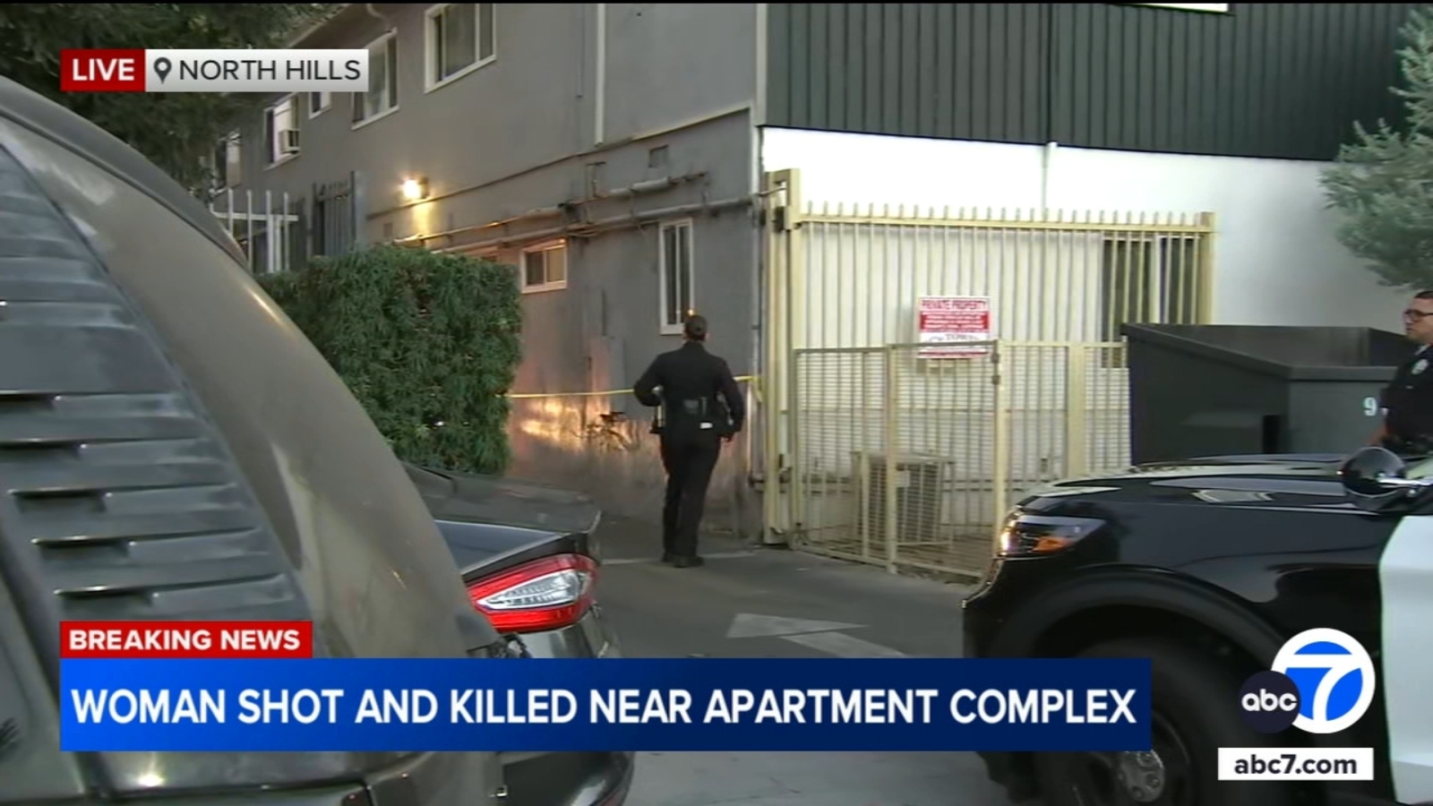 Woman shot, killed near North Hills apartment complex - ABC7 Los Angeles