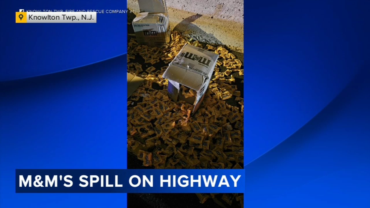 M&M's spill shuts down part of NJ highway