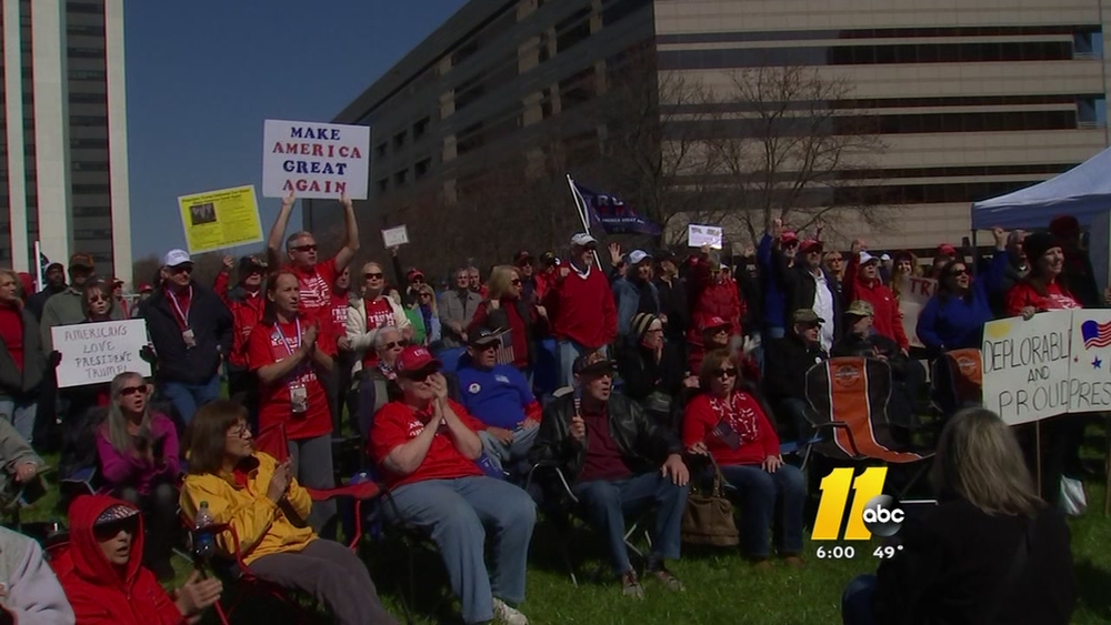 NC Trump supporters gather for rally