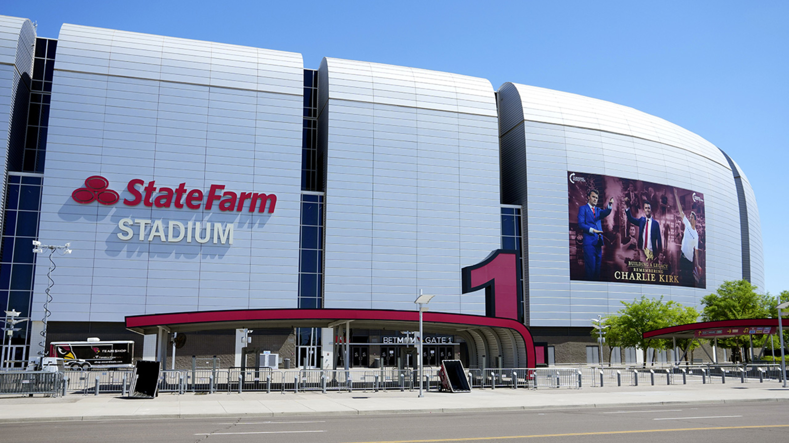 Armed man arrested at Arizona stadium ahead of Charlie Kirk memorial, officials say