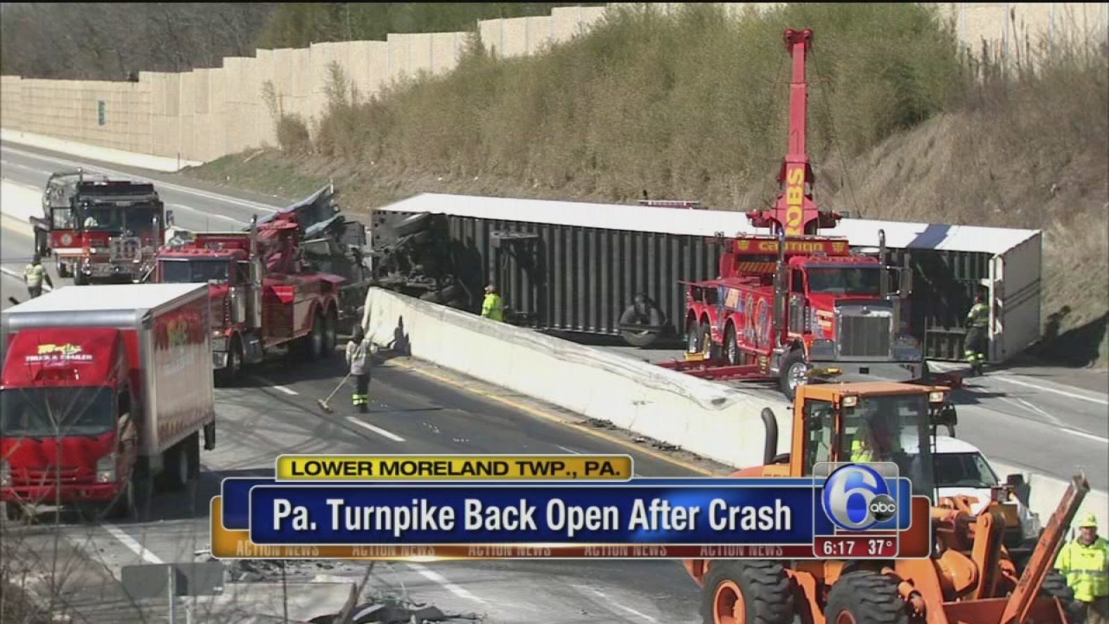 Pennsylvania Turnpike reopens between Bensalem, Willow Grove after