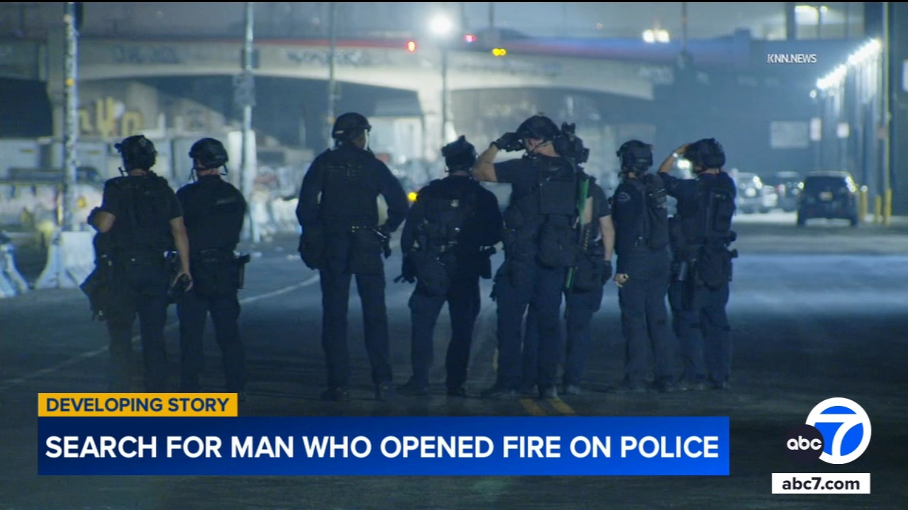 Search underway for man who shot at LAPD officers