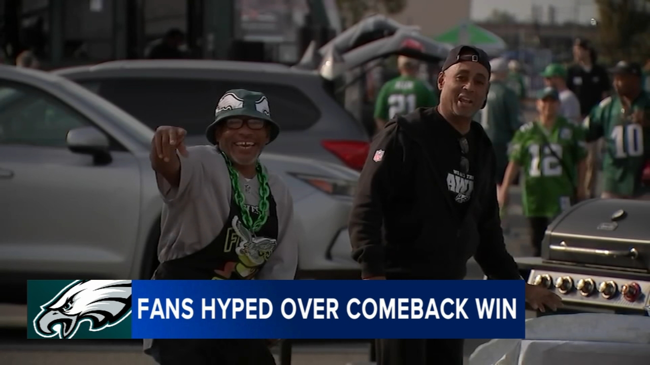 Eagles fans thrilled after comeback win